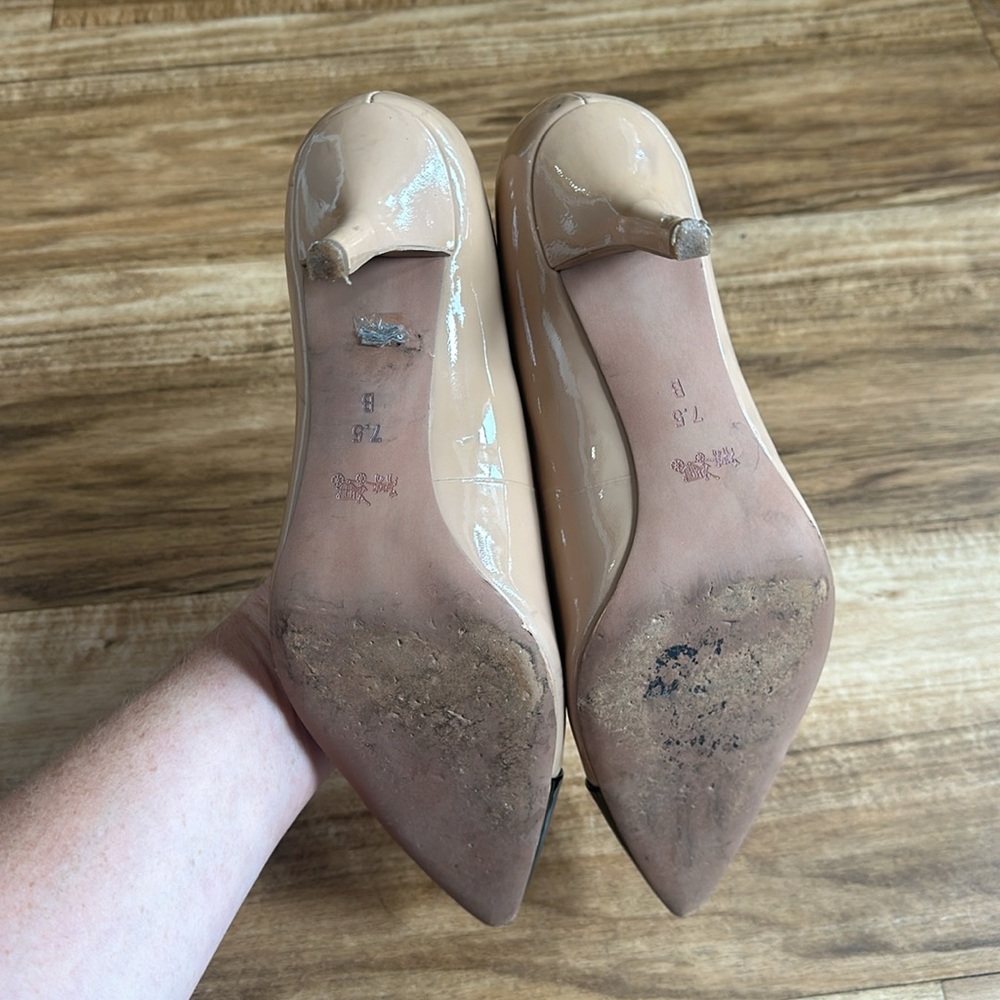 Women’s Coach Heels Zan Patent Warm Blush/Black Size 7.5 - Picture 7 of 9